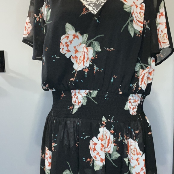 Torrid floral smocked georgette dress - Picture 3 of 6